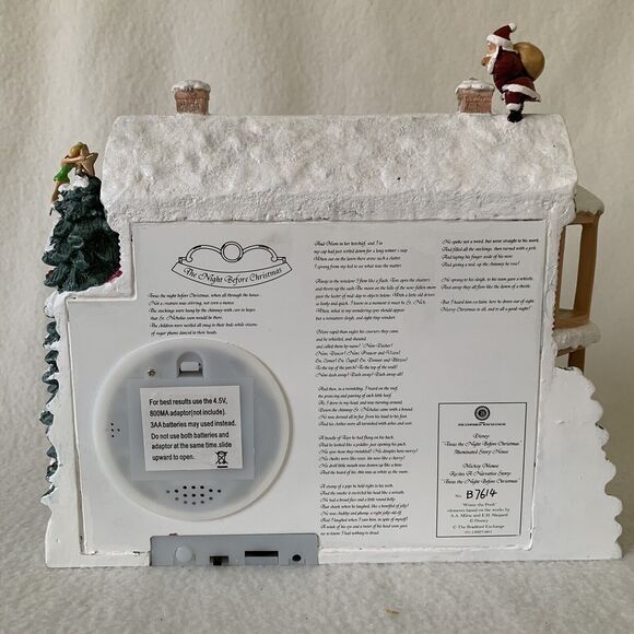 Bradford Exchange Disney Twas The Night Before Christmas Illuminated House Story - Picture 2 of 16